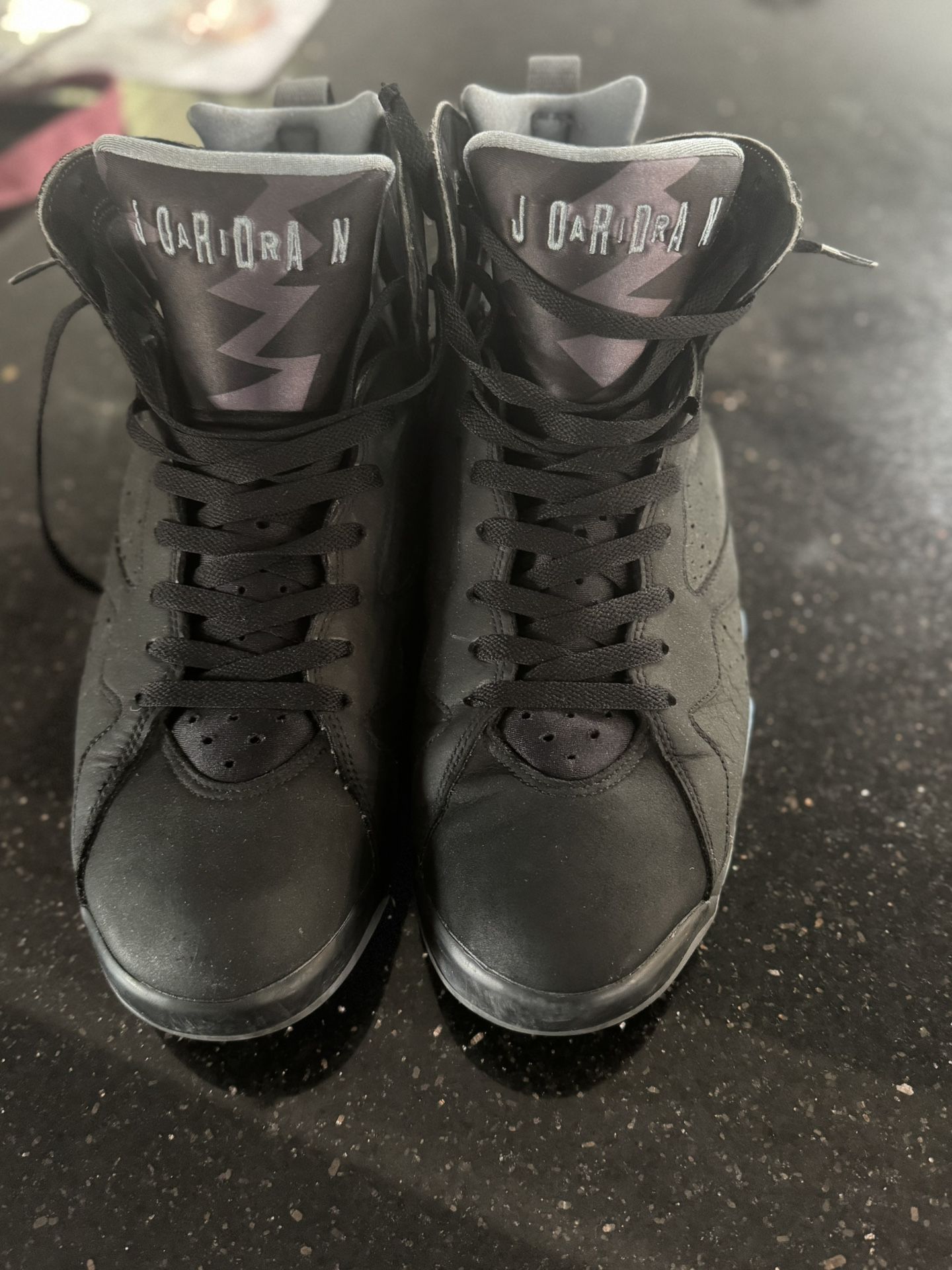 Nike Air Jordan 7 Chambray 2023 OG VII Retro Black Sneakers, Size 11