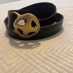 vintage leather belt from 1970! Sheriff LAURIE