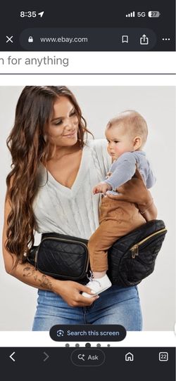 TUSHBABY vegan leather baby hip carrier - Black