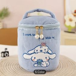 Sanrio Corduroy Hand Zipper Bag Cinnamoroll kawaii