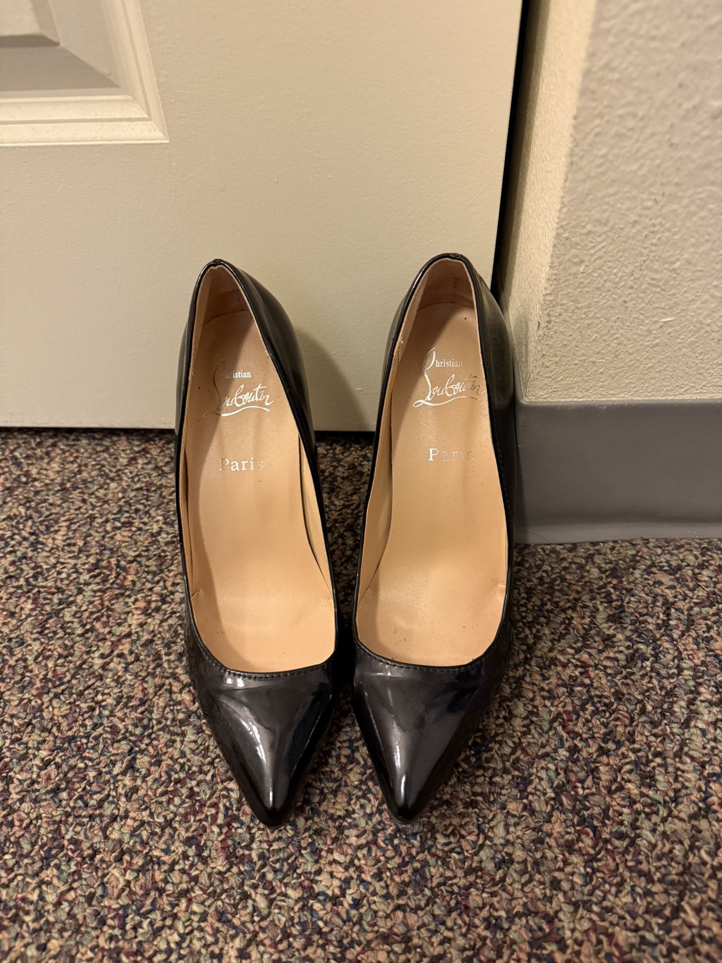 Black High Heels Red Bottoms 120mm (size EU 37)