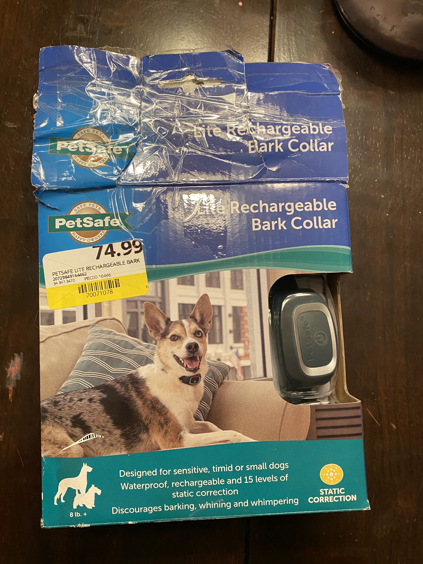 Pet safe rechargeable bark collar
