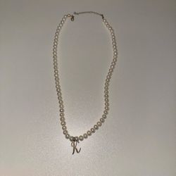Letter “K” pearl necklace