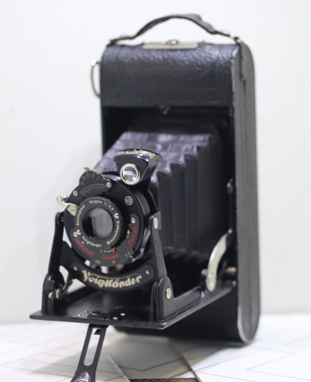 PARTS ONLY !! Vintage Voigtlander Folding Camera Anastigmat Voigtar Lens