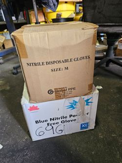 Blue Nitrile Podwer Free Gloves