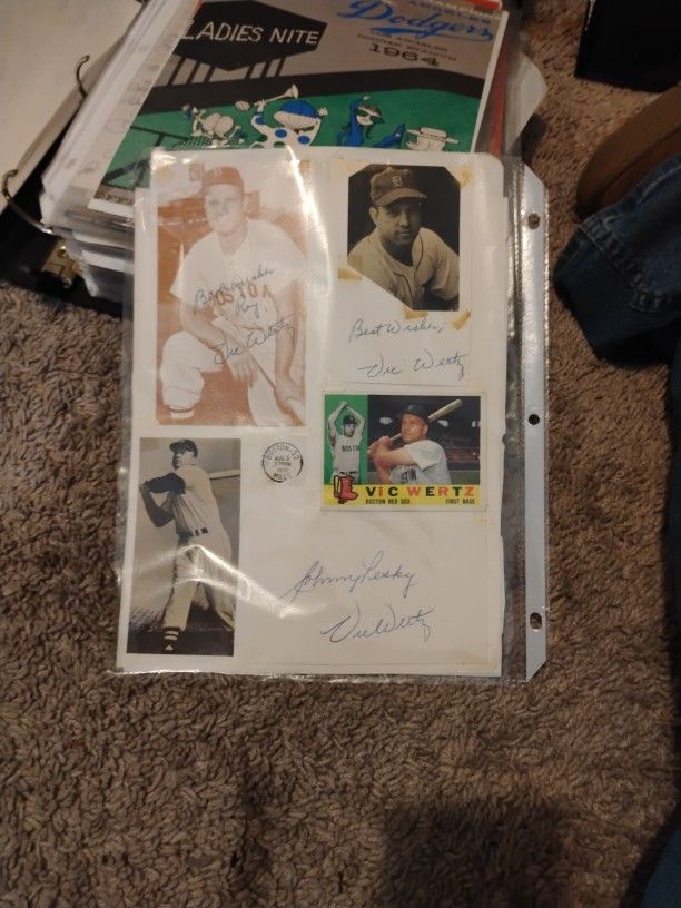 Vic Werts Autographs With 1959 w/ 1959 Topps Card #101