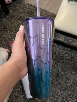Purple And Blue Mermaid Scales Starbucks Cup
