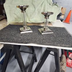 2 Silver Candle Holders