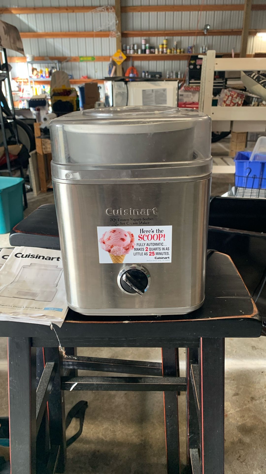 Cuisinart 2 Qt Frozen Yogurt Sorbet Ice Cream Maker