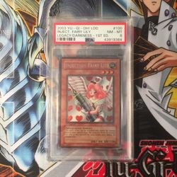 Yugioh Psa 8 Injection Fairy Lily 1st Ed Lod 