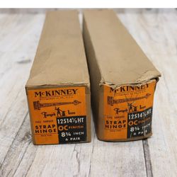 24 Vintage Mckinney Forged Iron Full Surface Strap Hinge Cabinet Hardware-Copper