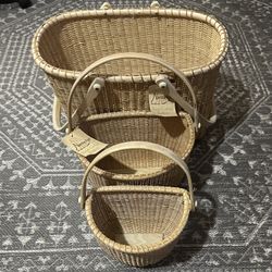 Nantucket Set of 3 Handcrafted Baskets