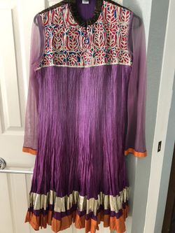 Beautiful Purple Silk Kurti