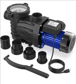 Fondgar 1.5HP In/Above Ground Pool Pump, 2 Speed 115V 4624GPH Self Priming...