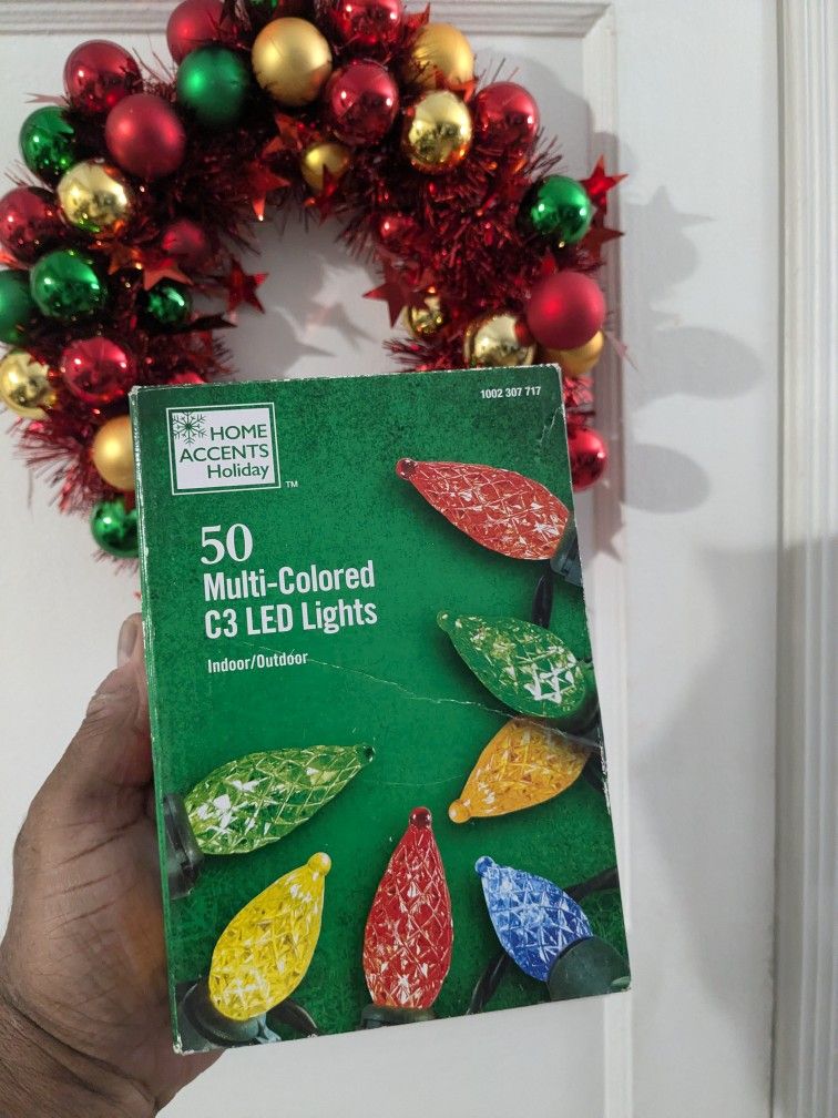 New Christmas LED Lights Indoor Outdoor 50 Bulbs