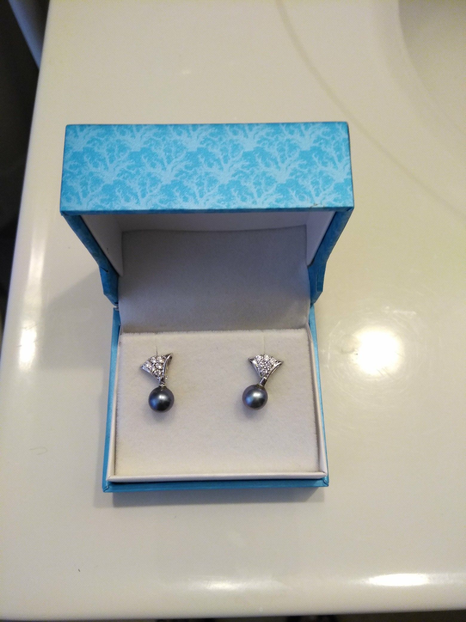 Pearl & Diamond Earrings