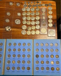 Silver coin and medal lot.
