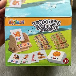 Spelling Wooden Block Game 