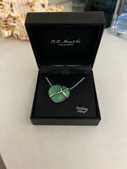 Heart shaped jade necklace
