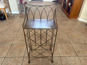 Vintage Pier 1 “Medici” Iron Wine Rack with Shelf