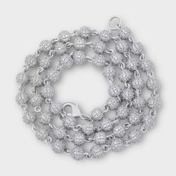 VVS Moissanite Ball Chain 16-22in Passes Tester