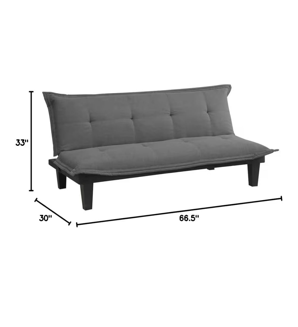 Futon -  gray/black (like  new) 