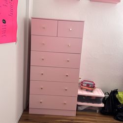 Pink 7 drawer dresser