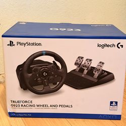 Logitech racing wheel + pedals G923 PlayStation