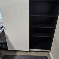 Bookshelf With Sliding Door