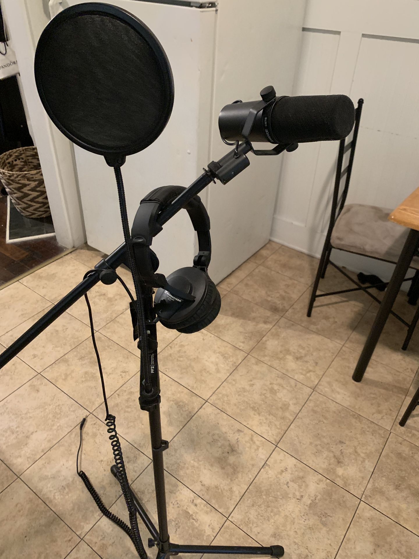 Shure Sm7b Mic With Stand Headphones Pop Filter And Xr Cables Included For Sale In Westwego La Offerup
