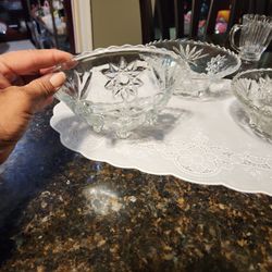 3 Vintage Candy Dish.. Can Be Use For Salsa