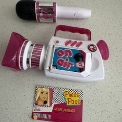 Barbie Video camera And Microphone Playtime Make Believe Imagination