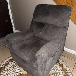 Grey Manual Recliner Great Condition