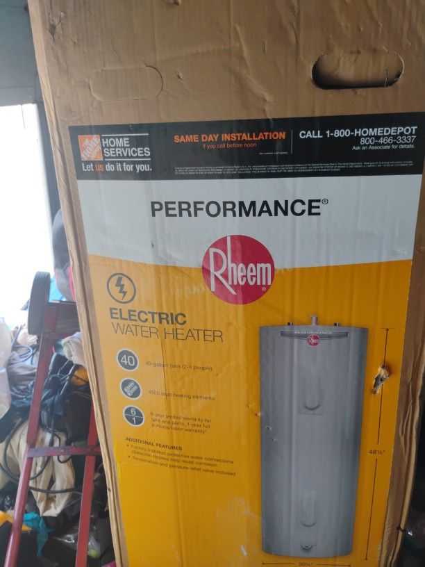 Still In Box Never Used Rheem Electric Water Heater Never Opened $150 obo