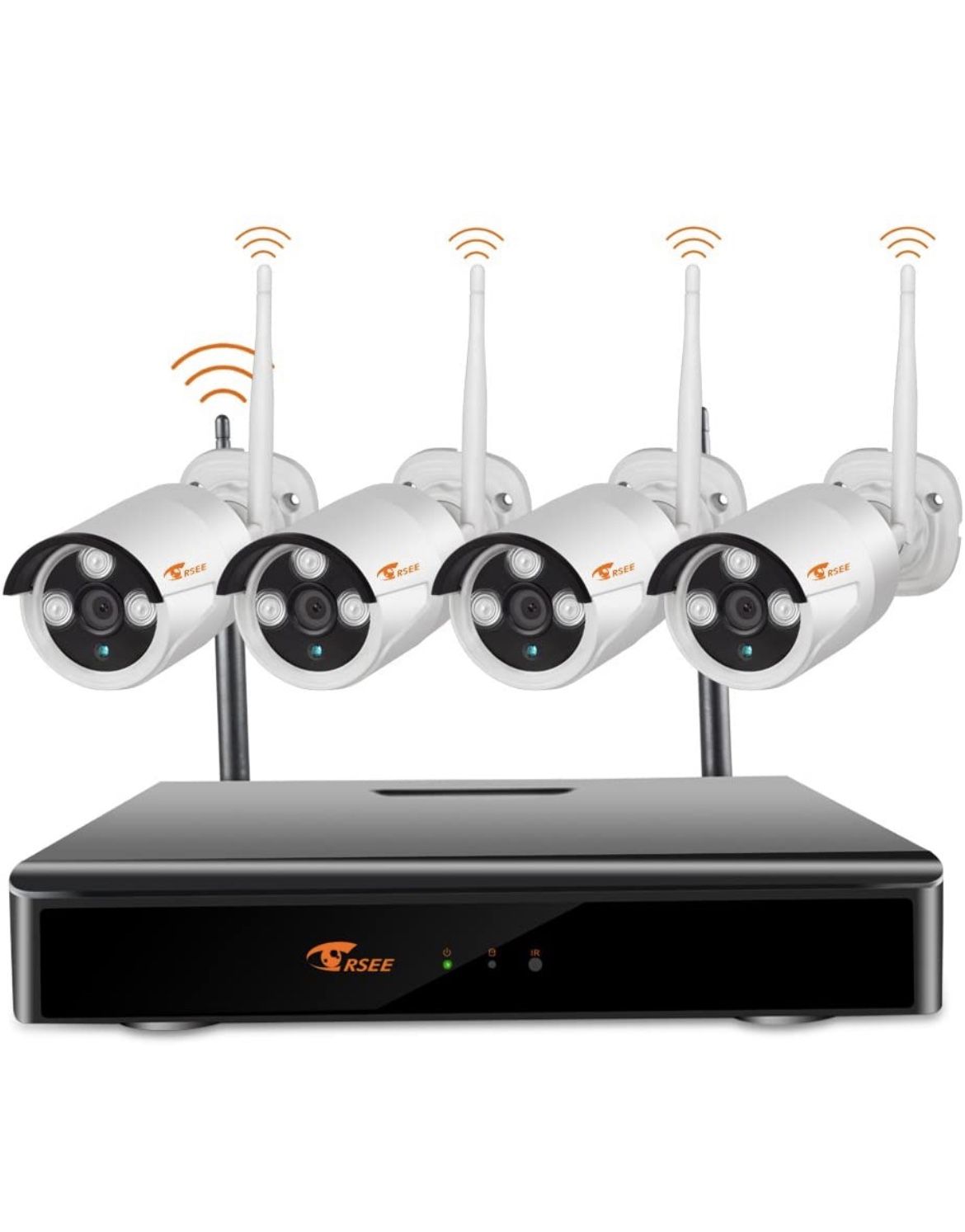 CORSEE Home Security Camera System 8 Channel 960P NVR Kit with  HDD and 4 HD 960P Outdoor Wireless Surveillance Weatherproof CCTV Cameras(100ft nig