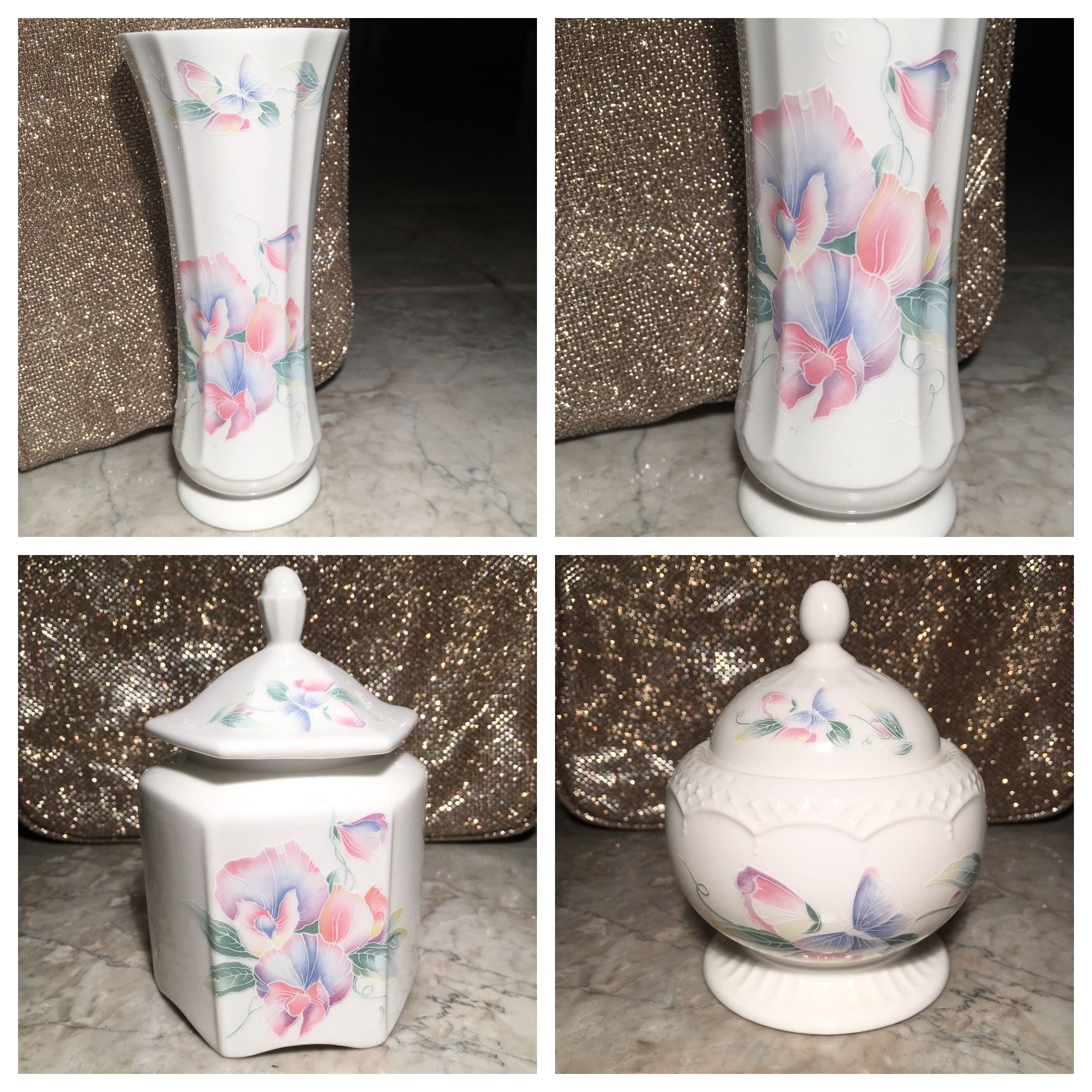 Vintage Aynsley Fine English Bone China Little Sweetheart Vase Jar