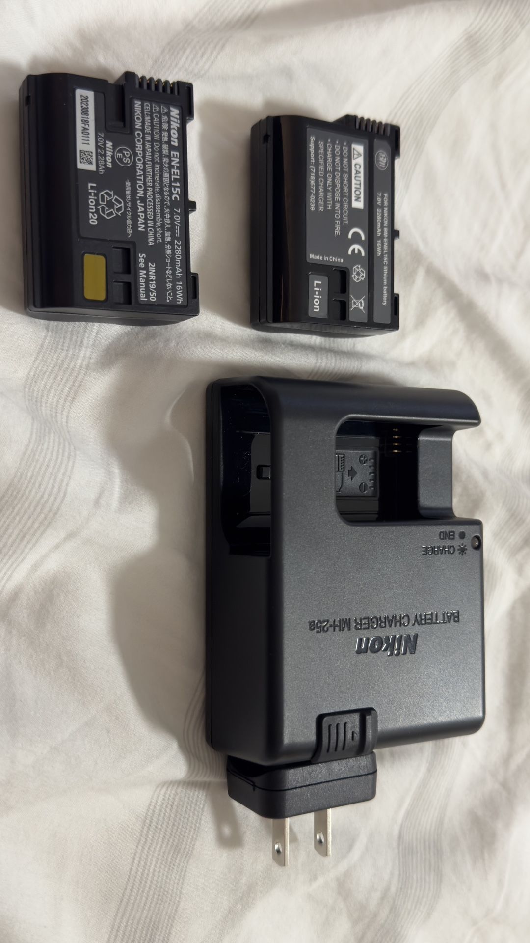 Nikon EN-EL15C batteries.