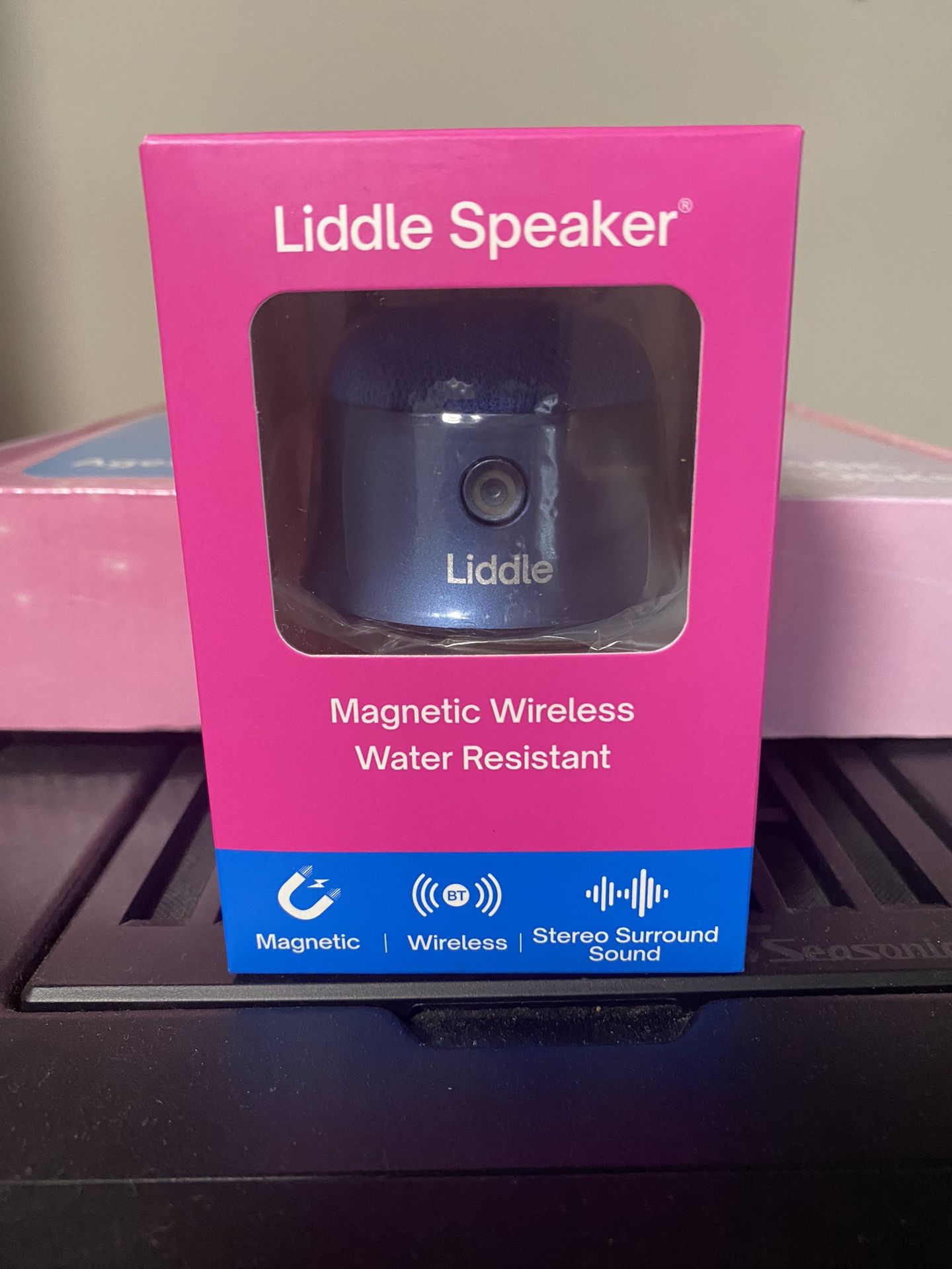 Magnetic Liddle Speaker - MagSafe Compatible for iPhone 12/13/14/15/16, Wall Mount Mini Bluetooth Speaker, Blue