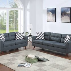 Brand New Grey Sofa & Loveseat 