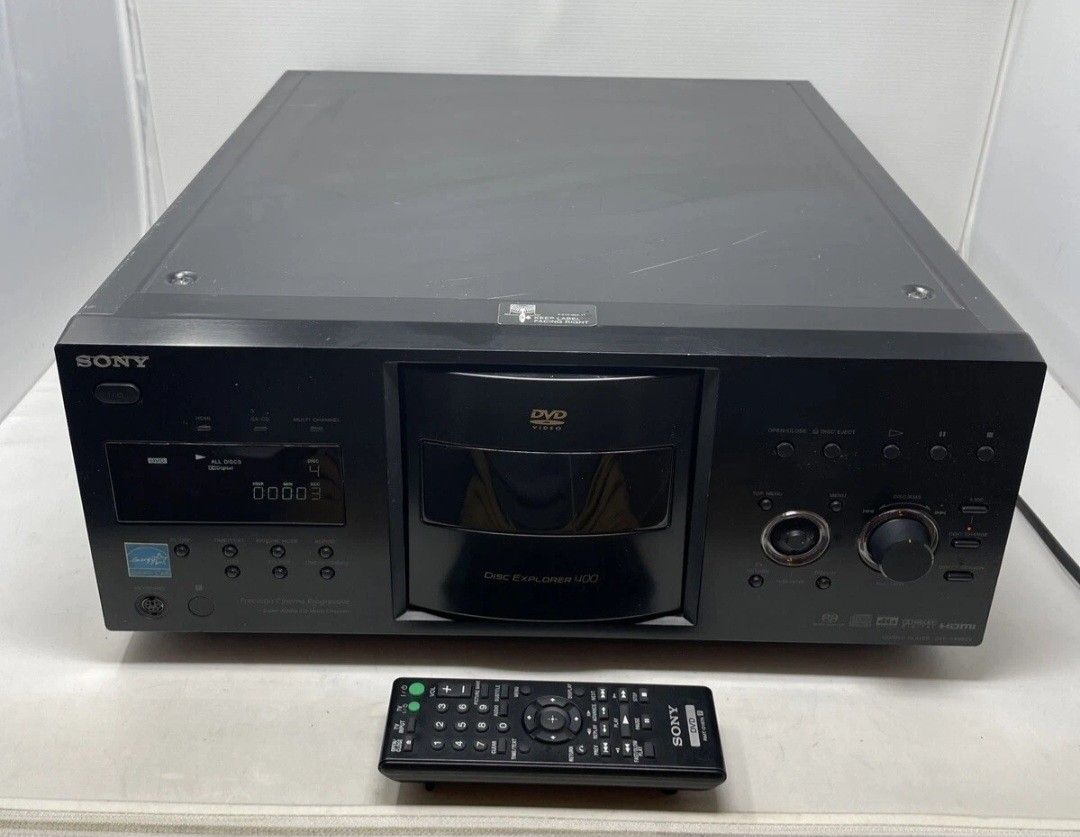 Sony DVP-CX995V Disc Explorer 400 Disc DVD/CD Changer Player W/Remote Tested