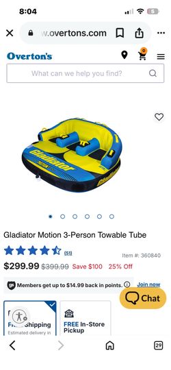 Inflatable water towable 3 seater