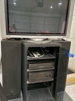 TV stand with speakers