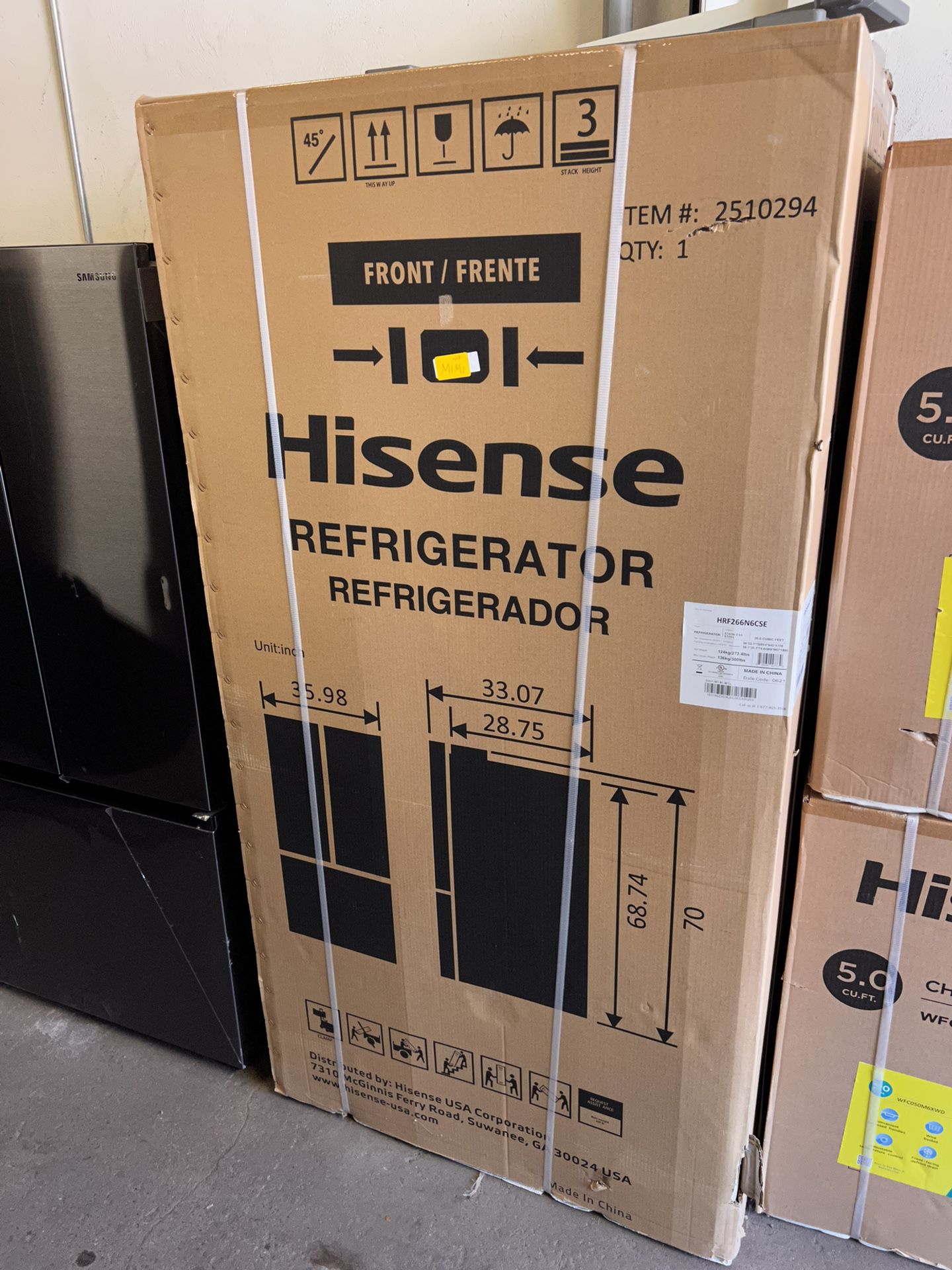 Hisense Stainless Steel French Door Refrigerator Brand New 