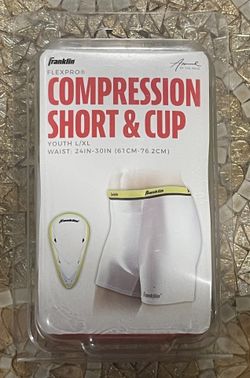 Franklin Compression Short & Cup, White, Youth L/XL