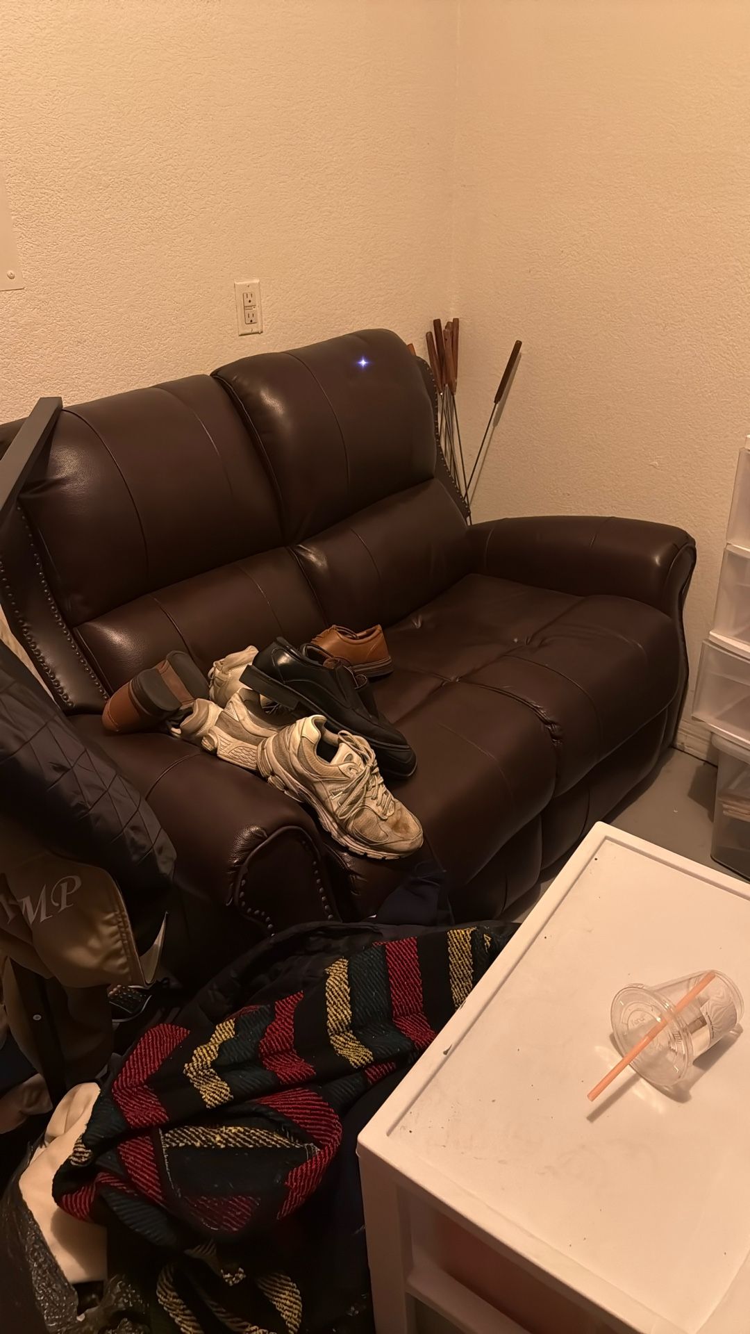 Leather Loveseat Reclining Couch