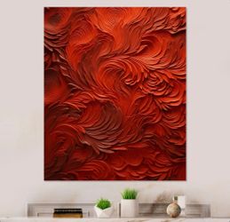Kalid’s Home Outlet | BRAND NEW Volcanic Red Fusion Metal Wall Art 40"x30" – $50