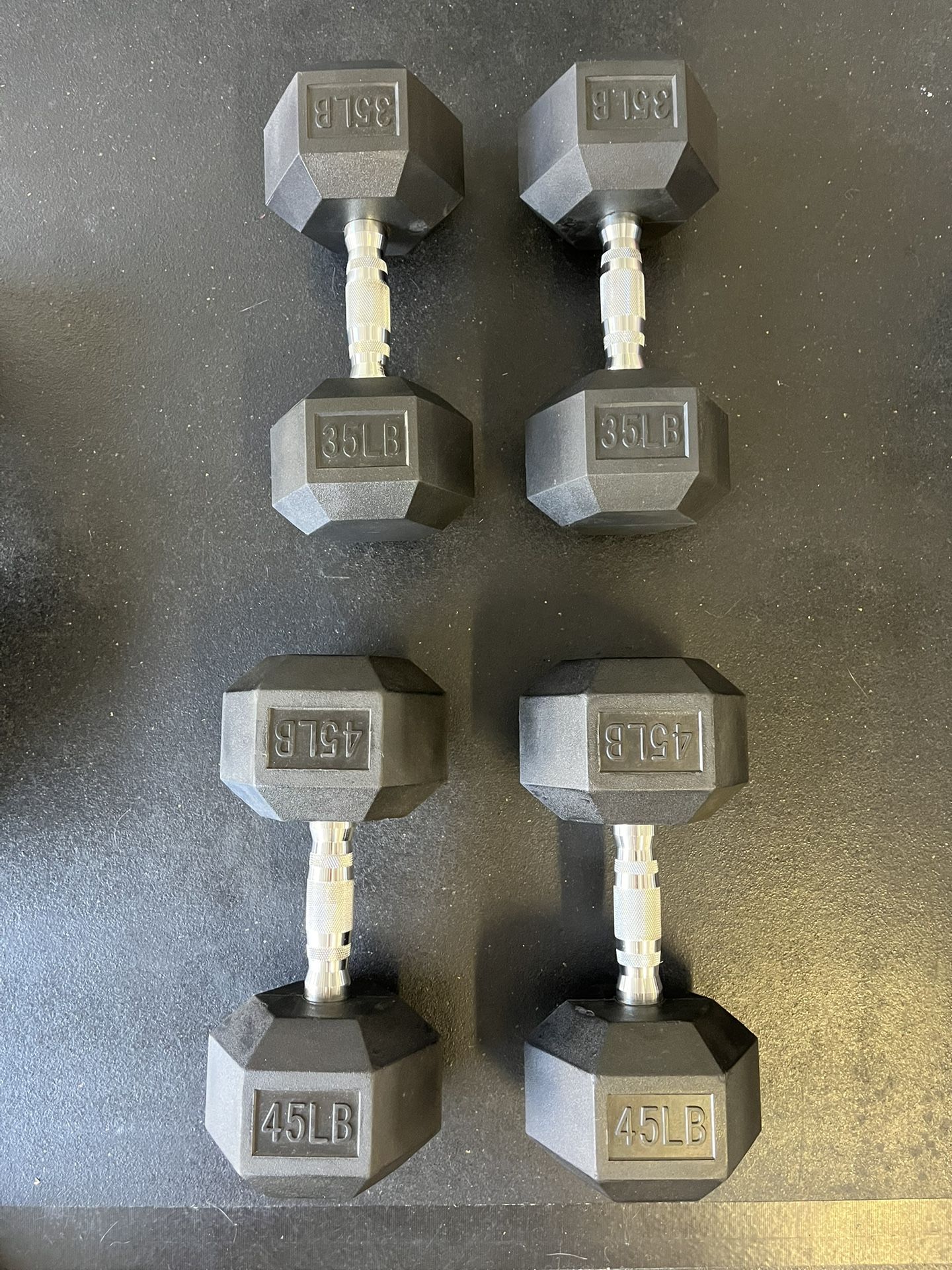 Rubber Hex Dumbbells