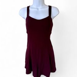 Forever 21 Burgundy Romper with Cutout Back Women's L