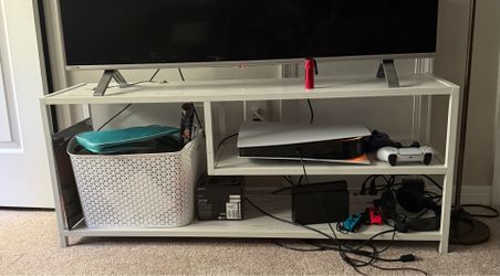 50-55” White TV stand