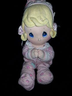 Religious Soft Beginnings Precious Moments PINK GIRL PRAYER DOLL - Says Prayer!